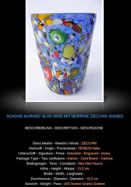 * MAGNIFICENT BEAUTY! BRAND NEW, SIGNED & IN ORIGINAL PACKAGING. MURANO TUMBLER IMPORTED FROM ITALY!