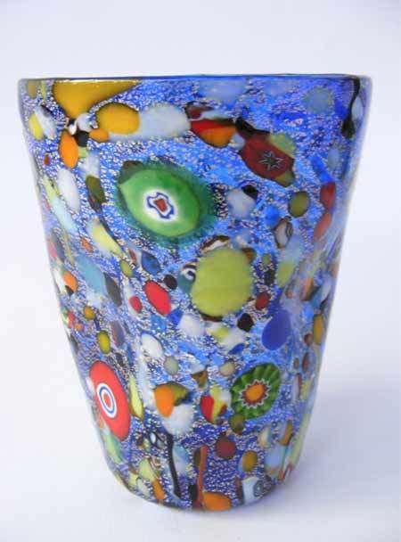 * MAGNIFICENT BEAUTY! BRAND NEW, SIGNED & IN ORIGINAL PACKAGING. MURANO TUMBLER IMPORTED FROM ITALY!