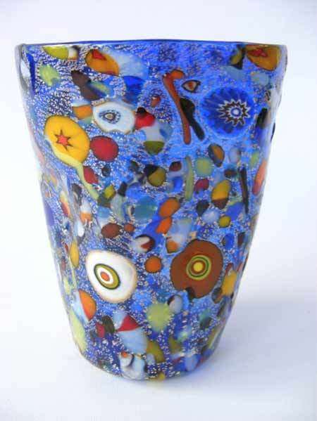 * MAGNIFICENT BEAUTY! BRAND NEW, SIGNED & IN ORIGINAL PACKAGING. MURANO TUMBLER IMPORTED FROM ITALY!