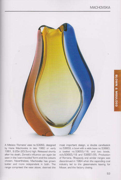 * AN ICON OF CZECH ART GLASS, A MOST ELEGANT VASE DESIGNED BY HANA MACHOVSKA FOR MSTISOV IN 1960