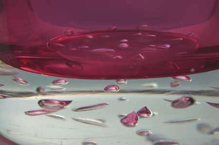 DAZZLINGLY BEAUTIFUL MODERN PINK CZECH ART BOWL DESIGNED BY JAROSLAV SVOBODA (1938-) IN 1974