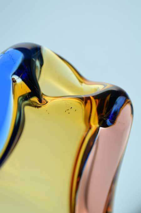 * FAMOUS & MAGNIFICENT ICON OF CZECH ART GLASS, ELEGANT VASE DESIGNED BY HANA MACHOVSKA FOR MSTISOV