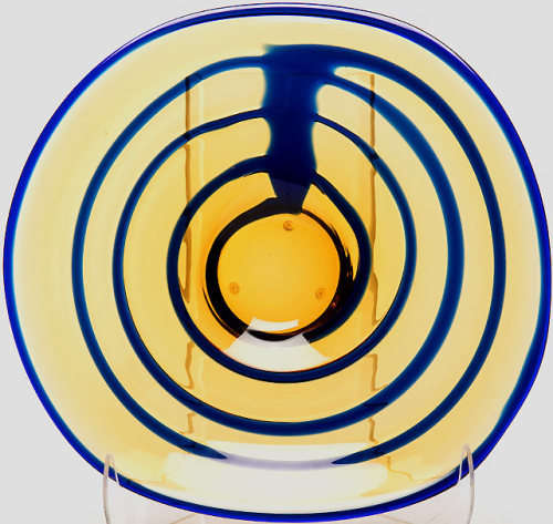 * RARE 20th CENTURY CZECH ART GLASS AT ITS BEST! FUNKY MODERN DESIGN BY PROF VLADIMIR KOPECKY (ATTR)