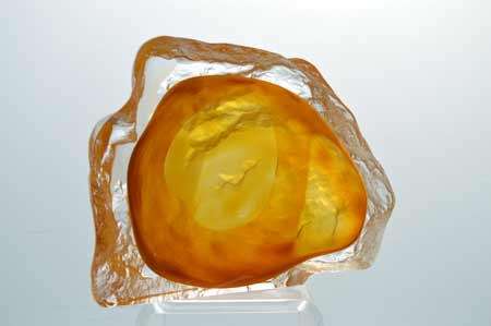 ** ART GLASS SCULPTURE - CZECH ART GLASS AT ITS BEST! CONTEMPORAY DESIGN BY HVLAKA