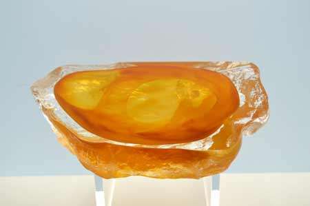 ** ART GLASS SCULPTURE - CZECH ART GLASS AT ITS BEST! CONTEMPORAY DESIGN BY HVLAKA