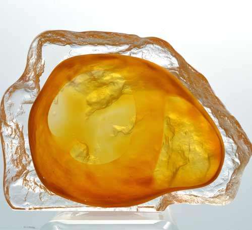 ** ART GLASS SCULPTURE - CZECH ART GLASS AT ITS BEST! CONTEMPORAY DESIGN BY HVLAKA