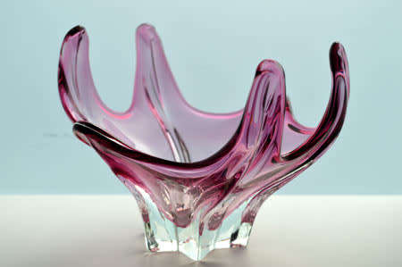 * SENSATIONAL TOP QUALITY MURANO BOWL - MID CENTURY ART GLASS AT ITS BEST! WITH ORIGINAL LABEL!!