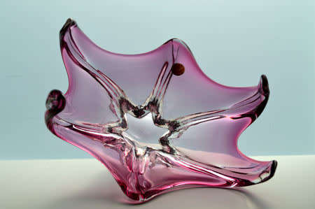 * SENSATIONAL TOP QUALITY MURANO BOWL - MID CENTURY ART GLASS AT ITS BEST! WITH ORIGINAL LABEL!!