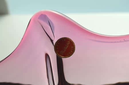 * SENSATIONAL TOP QUALITY MURANO BOWL - MID CENTURY ART GLASS AT ITS BEST! WITH ORIGINAL LABEL!!