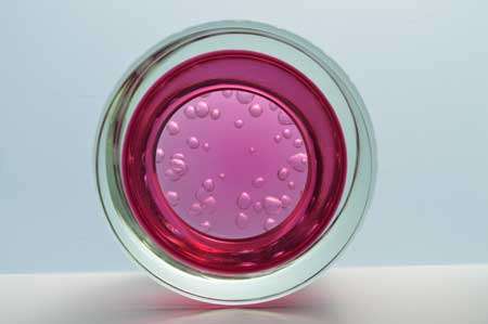 MAGNIFICENT CZECH ART GLASS BOWL, DESIGNED FOR SKRDLOVICE GLASSWORKS (1974) BY PROF JAROSLAV SVOBODA