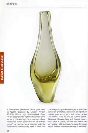 * MAGNIFICENT ZBS CZECH ART GLASS VASE, DESIGNED BY PROF MILOSLAV KLINGER (1922-1999)