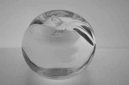 * SIMON PEARCE (IRISH-AMERICAN) TWO MAGNIFICENT PAPERWEIGHTS OF CLEAR GLASS, THE LARGER ONE SIGNED *