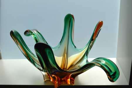 XXL SENSUAL & SENSATIONAL TOP QUALITY MURANO BOWL - MID CENTURY ART GLASS AT ITS BEST!