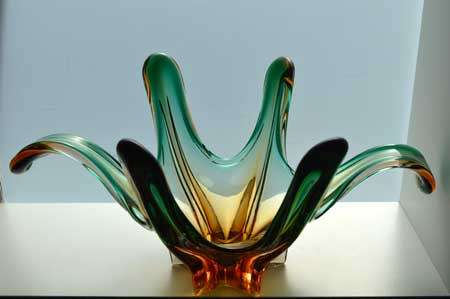 XXL SENSUAL & SENSATIONAL TOP QUALITY MURANO BOWL - MID CENTURY ART GLASS AT ITS BEST!