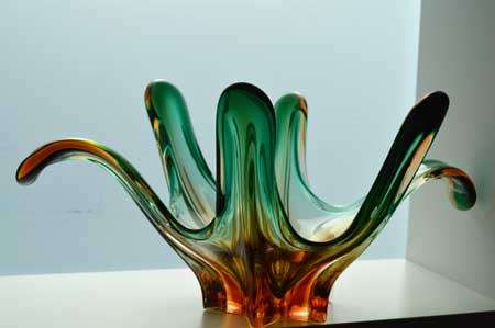 XXL SENSUAL & SENSATIONAL TOP QUALITY MURANO BOWL - MID CENTURY ART GLASS AT ITS BEST!