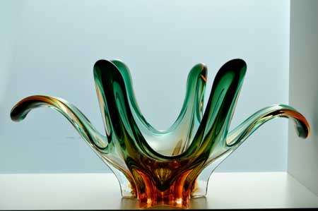 XXL SENSUAL & SENSATIONAL TOP QUALITY MURANO BOWL - MID CENTURY ART GLASS AT ITS BEST!