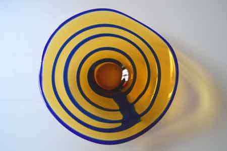 * RARE 20th CENTURY CZECH ART GLASS AT ITS BEST! FUNKY MODERN DESIGN BY PROF VLADIMIR KOPECKY (ATTR)