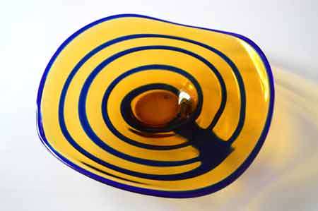 * RARE 20th CENTURY CZECH ART GLASS AT ITS BEST! FUNKY MODERN DESIGN BY PROF VLADIMIR KOPECKY (ATTR)