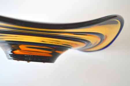 * RARE 20th CENTURY CZECH ART GLASS AT ITS BEST! FUNKY MODERN DESIGN BY PROF VLADIMIR KOPECKY (ATTR)