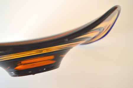 * RARE 20th CENTURY CZECH ART GLASS AT ITS BEST! FUNKY MODERN DESIGN BY PROF VLADIMIR KOPECKY (ATTR)