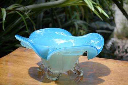 * FUNKY! RETRO! TOP QUALITY MURANO BOWL - MID CENTURY ART GLASS AT ITS BEST!