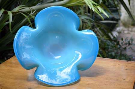 * FUNKY! RETRO! TOP QUALITY MURANO BOWL - MID CENTURY ART GLASS AT ITS BEST!