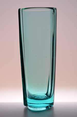 RARE & BEAUTIFUL CZECH ART GLASS ARCHITECTURAL VASE, DESIGNED BY MILOS FILIP IN 1966 FOR ROSICE SKLO