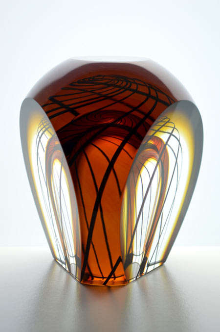 MAGNIFICENT 21st CENTURY CZECH ART GLASS! CONTEMPORAY DESIGN BY MR PAVEL HAVELKA (Zdár nad Sázavou)