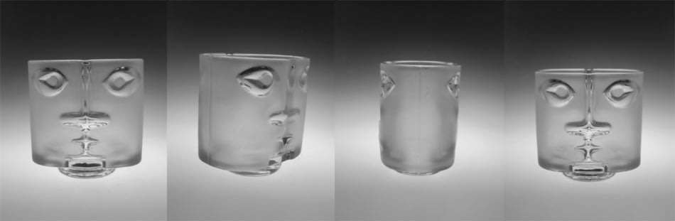 ICONIC COLLECTOR'S ITEM: CZECH ART GLASS: 'MATURA'S HEAD' 1972 DESIGNED BY ALFRED MATURA (1921-1979)