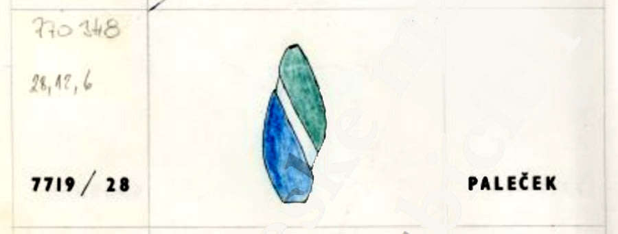 ** MODERN COBALT BLUE & EMERALD GREEN CZECH ART GLASS VASE, DESIGNED BY LADISLAV PALECEK IN 1977