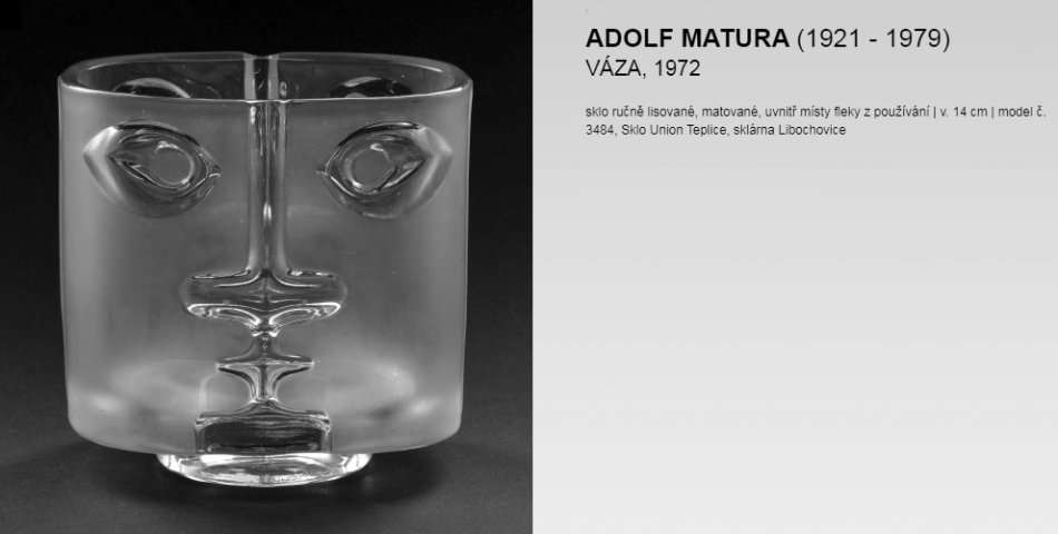 ICONIC COLLECTOR'S ITEM: CZECH ART GLASS: 'MATURA'S HEAD' 1972 DESIGNED BY ALFRED MATURA (1921-1979)