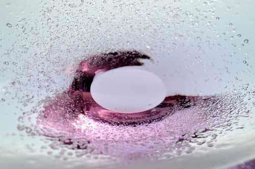 * MOST ELEGANT VIOLET and CLEAR CZECH ART GLASS BOWL, DESIGNED BY PROF MILOSLAV KLINGER (1922-1999)