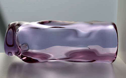 * MOST ELEGANT NEODYMIUM CZECH ART GLASS VASE, DESIGNED BY PROF MILOSLAV KLINGER (1922-1999)