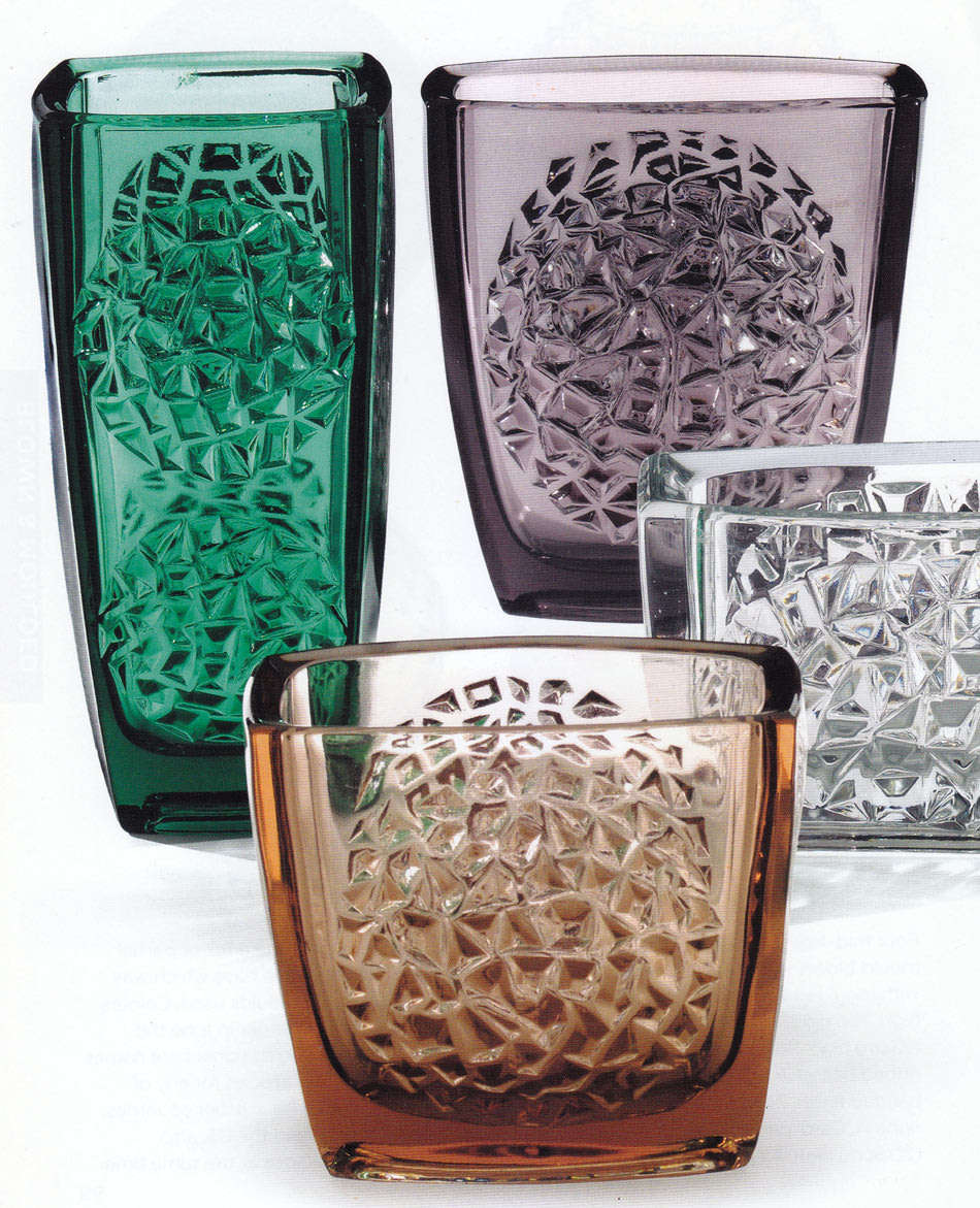 * A MAGNIFICENT GREEN PRESSED ART GLASS BOWL, DESIGNED BY RUDOLF JURNIKL FOR RUDOLFOVA HUT IN 1966