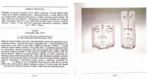 ICONIC COLLECTOR'S ITEM: CZECH ART GLASS: 'MATURA'S HEAD' 1972 DESIGNED BY ALFRED MATURA (1921-1979)