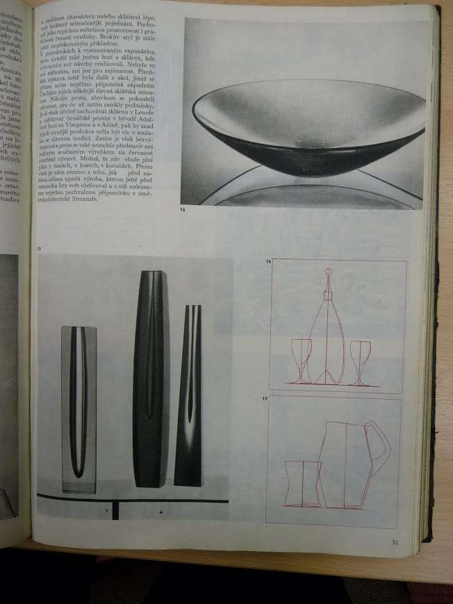 MUSEUM ITEM EXBOR BLUE & CLEAR CZECH GLASS SCULPTURAL VASE DESIGNED BY PAVEL HLAVA IN 1957/58