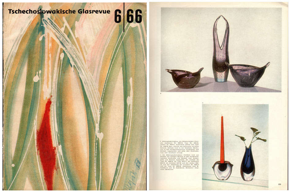 * MAGNIFICENT & VERY RARE MARIA STAHLIKOVA CZECH ART GLASS VASE, DESIGNED FOR SKRDLOVICE IN 1960