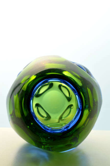 ABSOLUTELY MAGNIFICENT THICK-WALLED SKRDLOVICE VASE, DESIGNED BY EMANUEL BERANEK (ATTR) IN 1950s