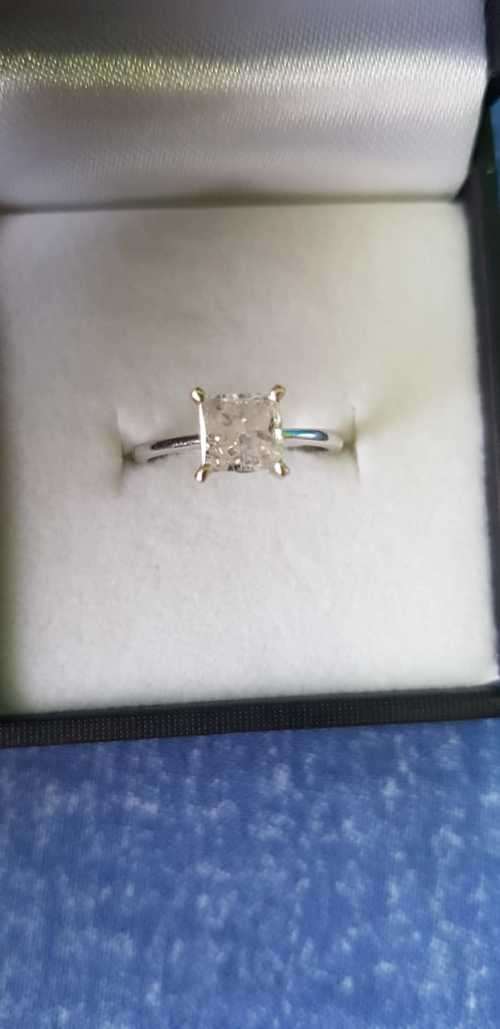 1ct  Princess Cut Diamond Solitaire Ring
