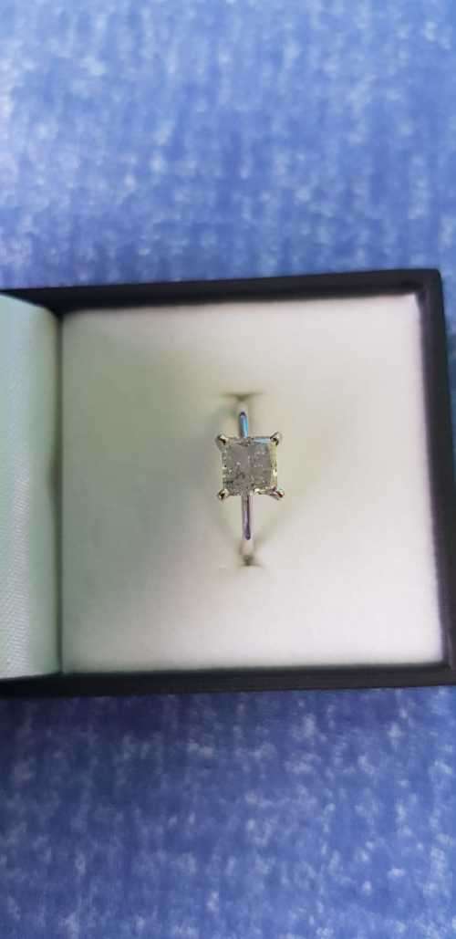 1ct  Princess Cut Diamond Solitaire Ring