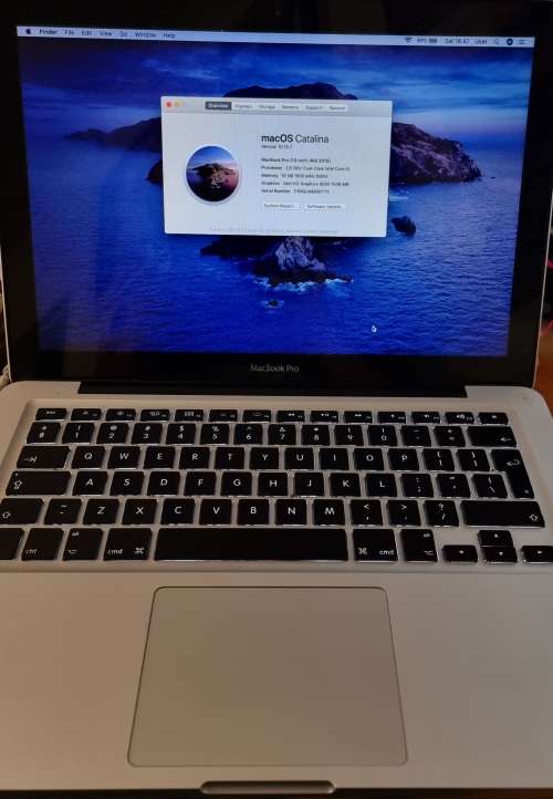 MacBook Pro (mid 2012) 13.3 inch with 256GB SSD and 16GB DDR3 RAM. Running Mac OS Catalina.