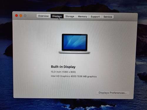 MacBook Pro (mid 2012) 13.3 inch with 256GB SSD and 16GB DDR3 RAM. Running Mac OS Catalina.