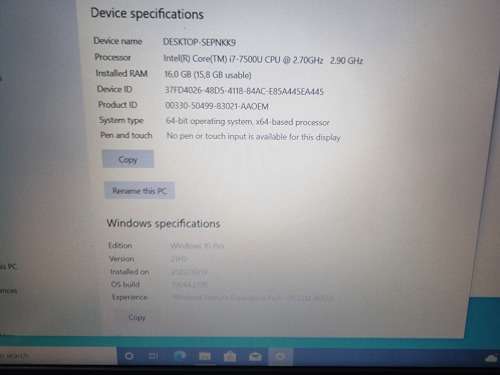 Dell Vostro 15 Intel Core i7-7500U 16GB RAM 256GB SSD