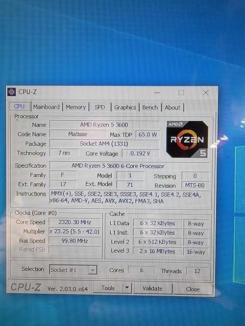 AMD Ryzen 5 3600 32GB DDR4 2666Mhz RAM 256GB Nvme SSD GeForce RTX 2060 1000W PSU