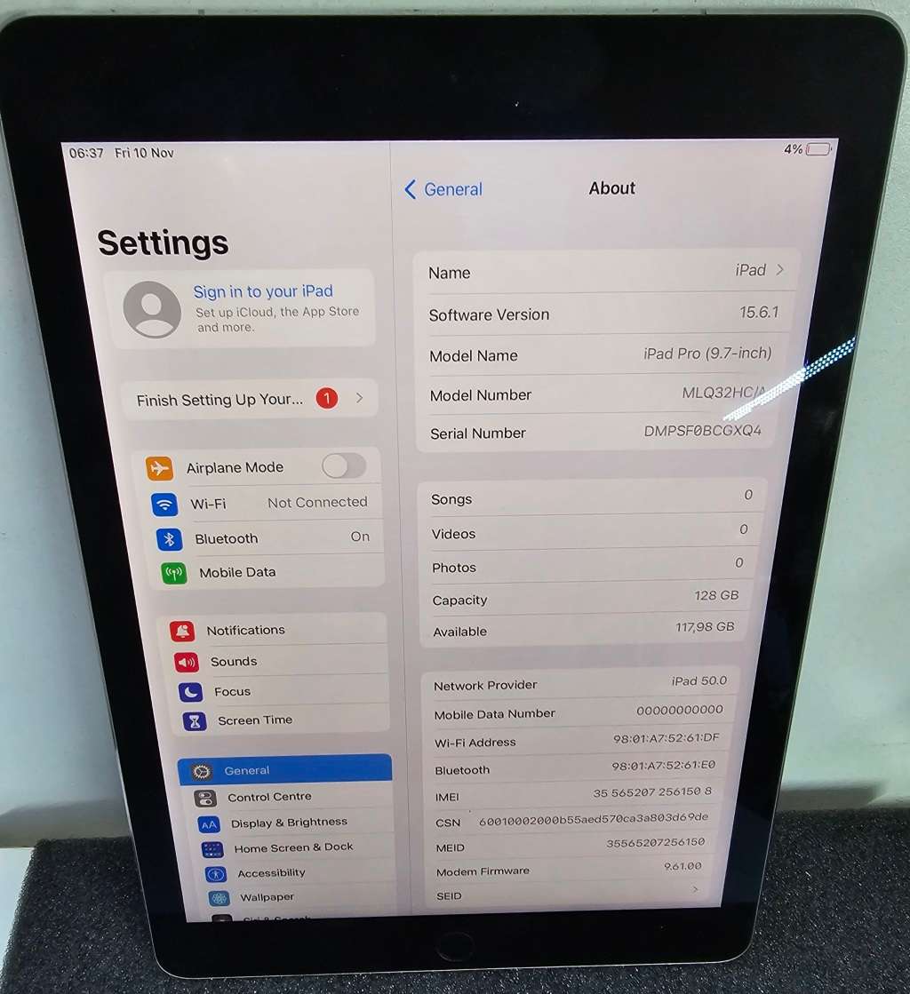 iPad Pro 128GB WiFi only - A1674