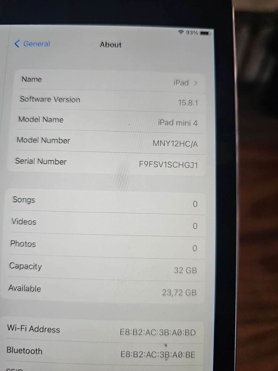 iPad Mini 4 32GB WiFi only - A1538