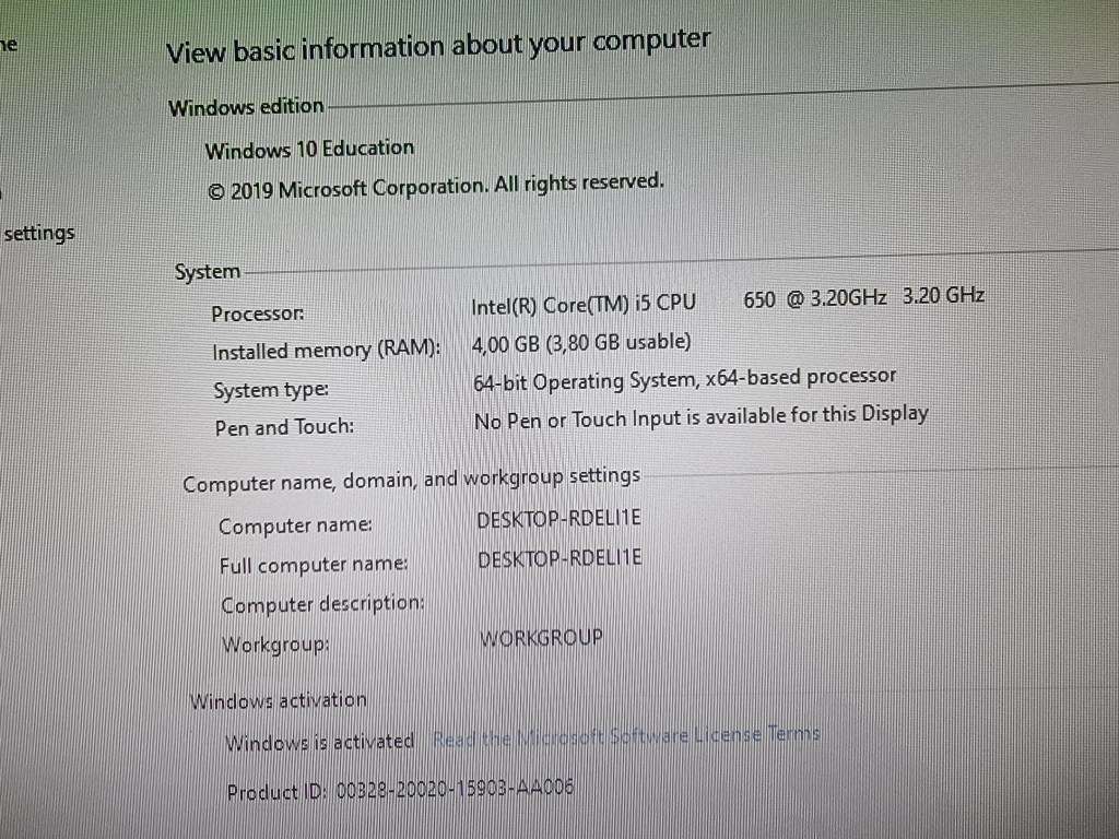 Proline Desktop i5-650 4GB RAM 1TB HDD