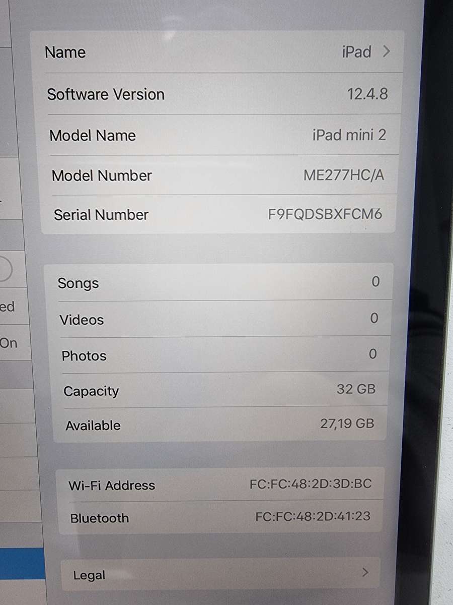 iPad Mini 2 WiFi only 32GB !No charger/Only supports iOS 12!
