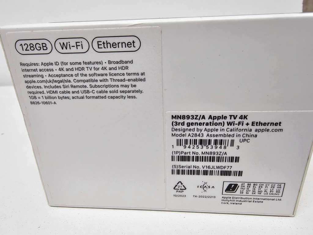 Apple TV 4K 3rd Gen WiFi 128GB *Brand New - Sealed*