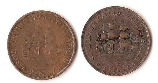 UNION 3 LOT : 1 PENNY 1929 AND 1930